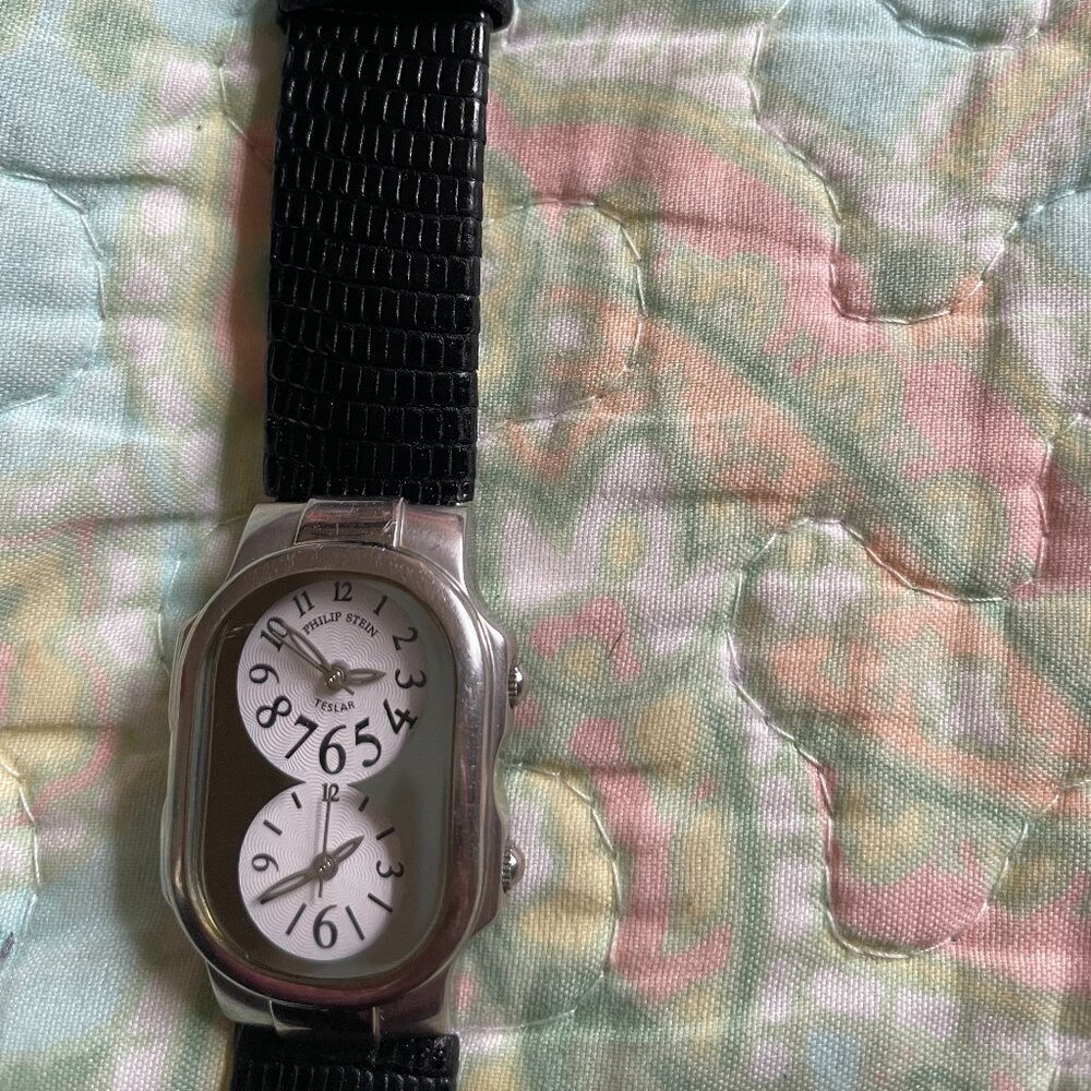 Philip Stein Watch  black band just needs a battery